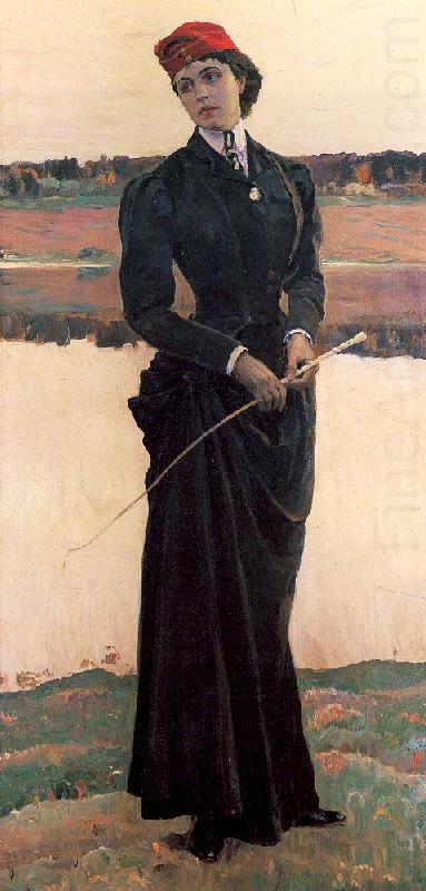Portrait of Olga Nesterova, The Artist's Daughter, Nesterov, Mikhail
